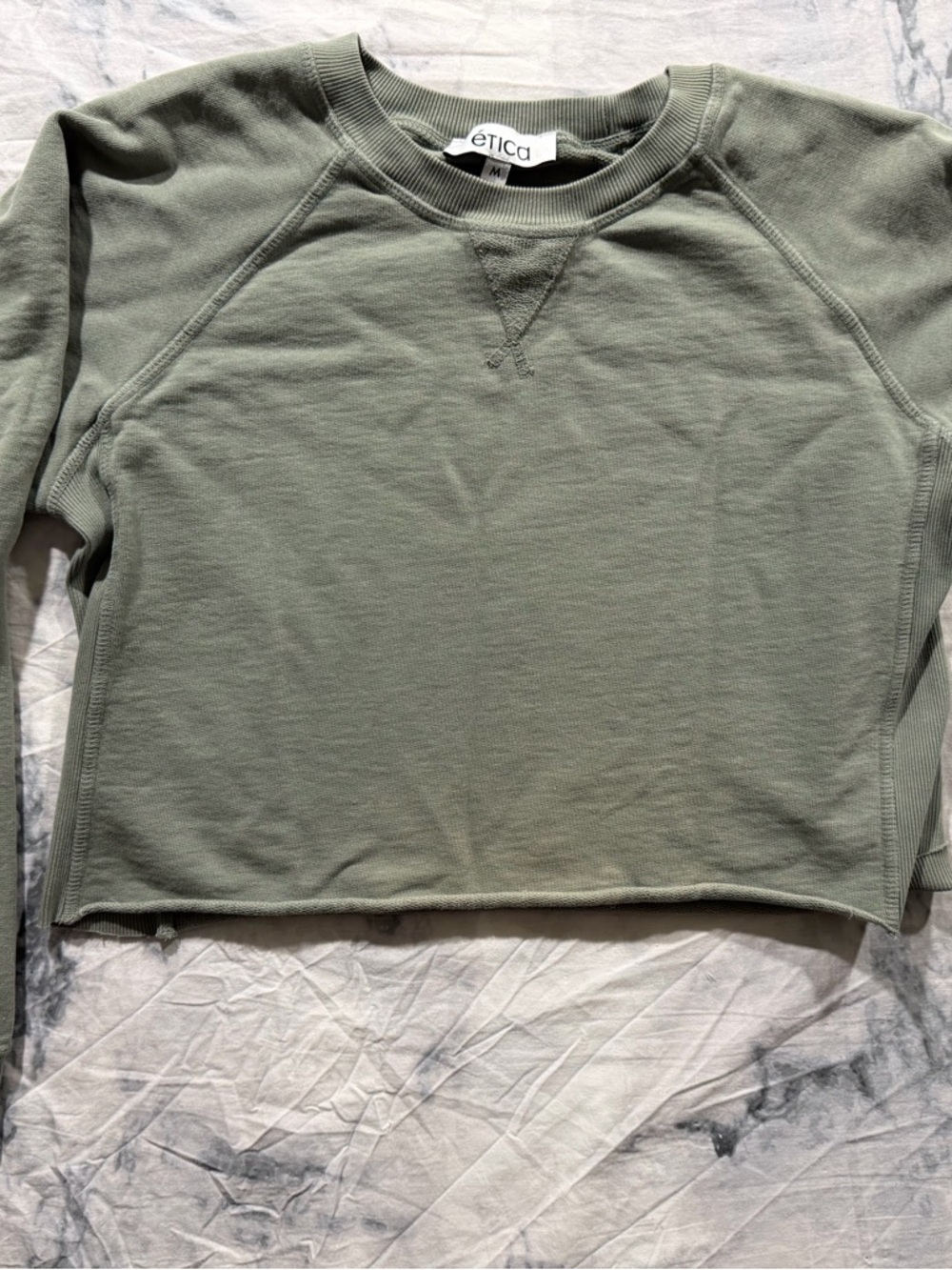 Etica Sage Green Crewneck Sweatshirt